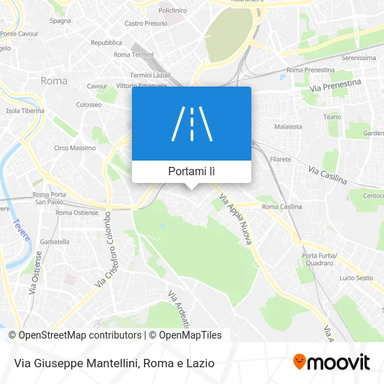 Mappa Via Giuseppe Mantellini