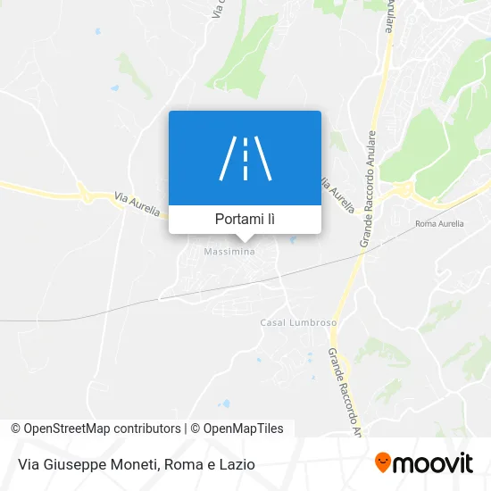 Mappa Via Giuseppe Moneti