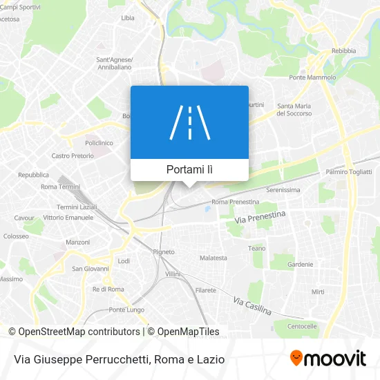 Mappa Via Giuseppe Perrucchetti