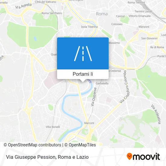 Mappa Via Giuseppe Pession