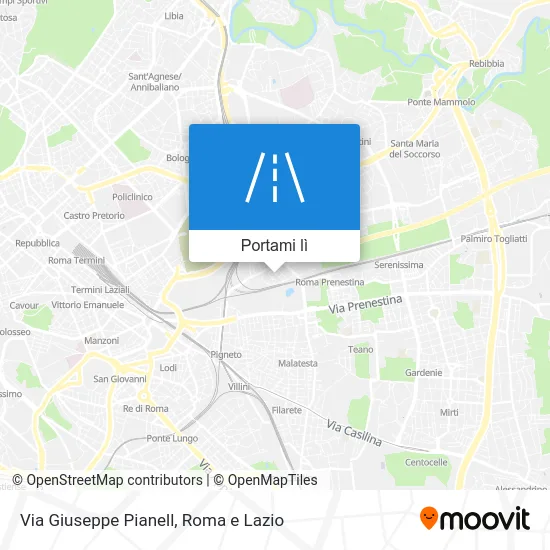 Mappa Via Giuseppe Pianell