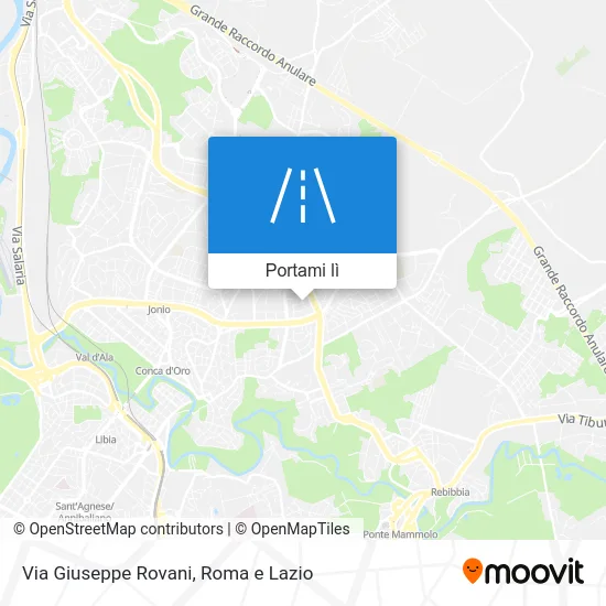 Mappa Via Giuseppe Rovani