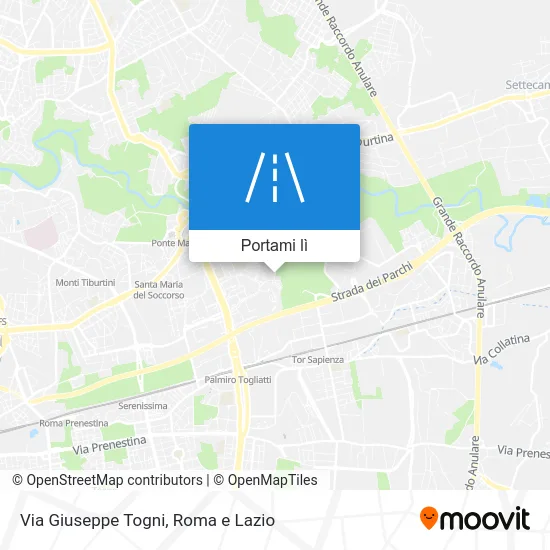 Mappa Via Giuseppe Togni