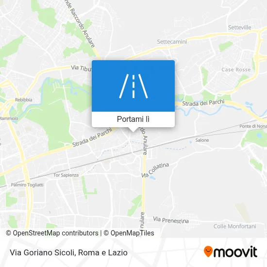 Mappa Via Goriano Sicoli