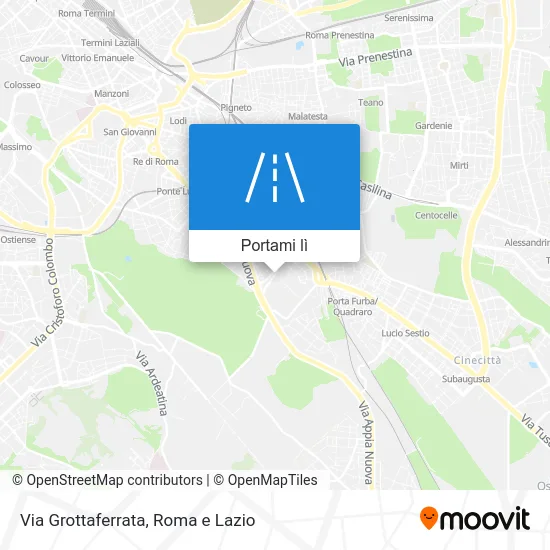 Mappa Via Grottaferrata