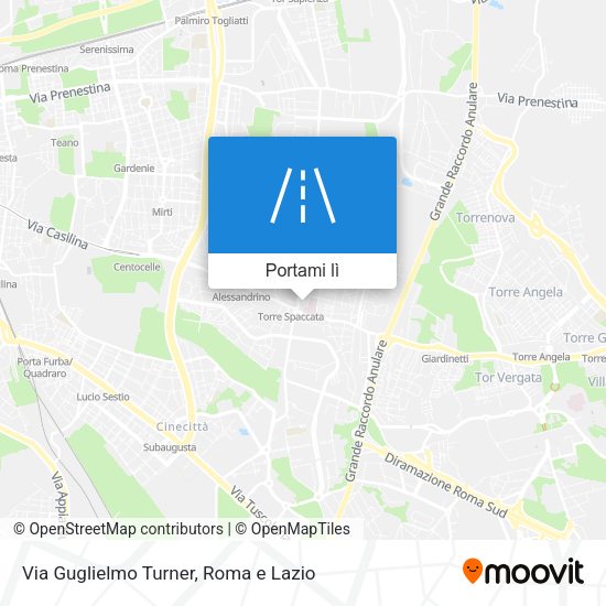 Mappa Via Guglielmo Turner