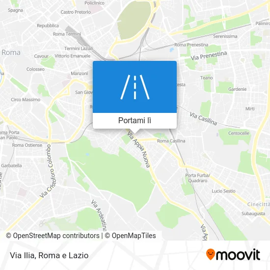 Mappa Via Ilia