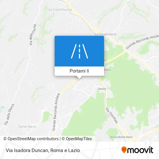 Mappa Via Isadora Duncan