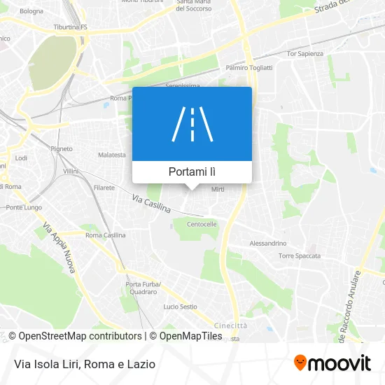 Mappa Via Isola Liri