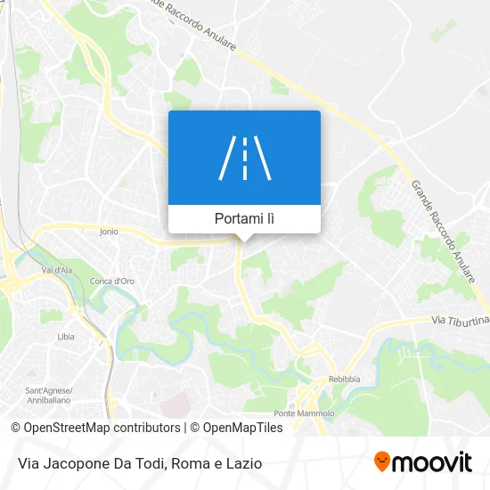 Mappa Via Jacopone Da Todi