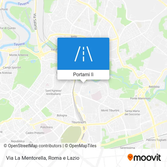 Mappa Via La Mentorella