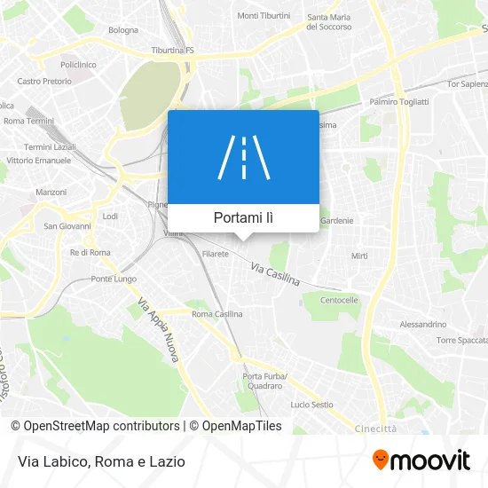 Mappa Via Labico
