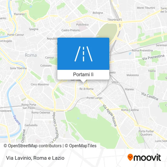 Mappa Via Lavinio