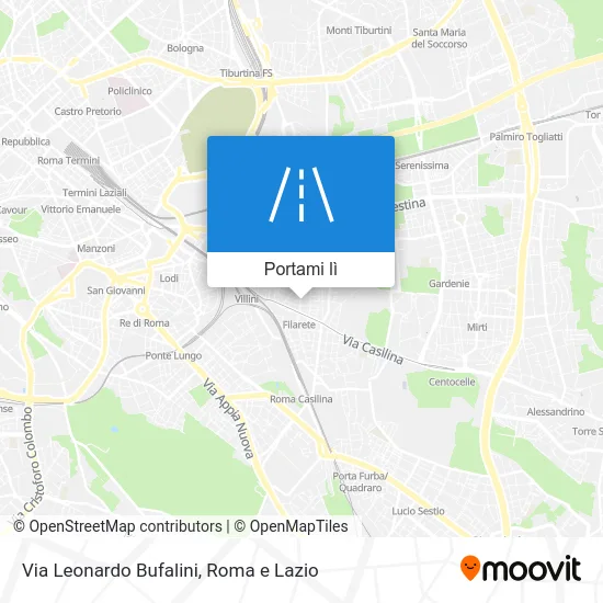 Mappa Via Leonardo Bufalini