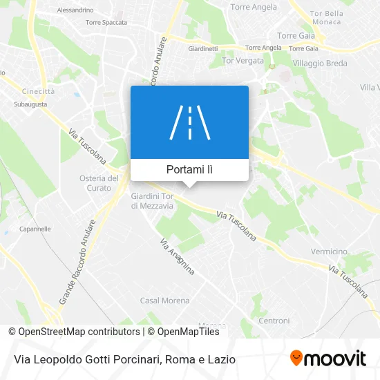 Mappa Via Leopoldo Gotti Porcinari