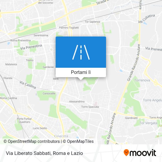 Mappa Via Liberato Sabbati