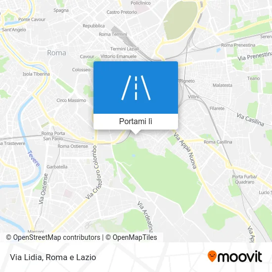 Mappa Via Lidia