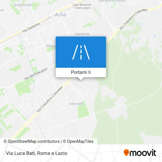 Mappa Via Luca Bati