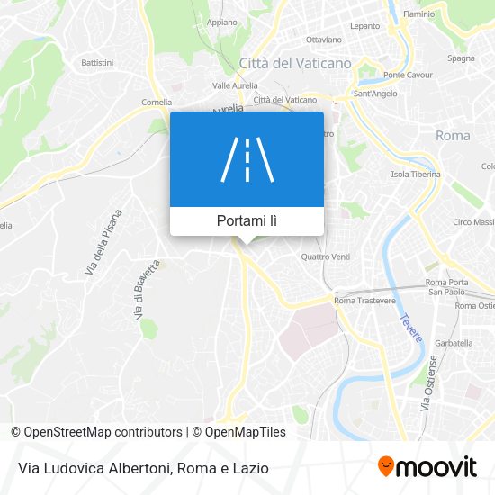 Mappa Via Ludovica Albertoni