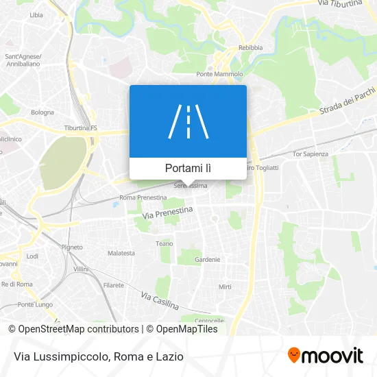 Mappa Via Lussimpiccolo