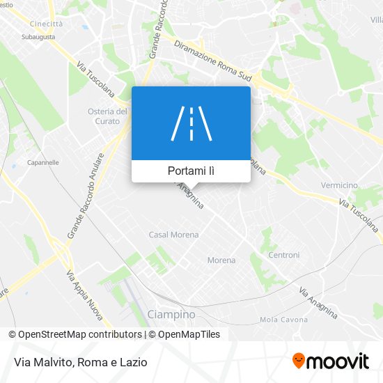 Mappa Via Malvito