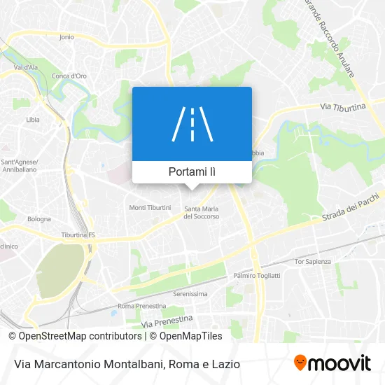 Mappa Via Marcantonio Montalbani