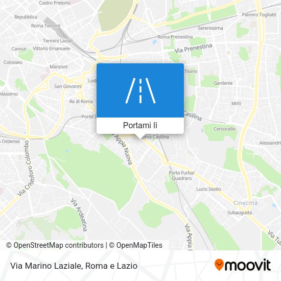 Mappa Via Marino Laziale