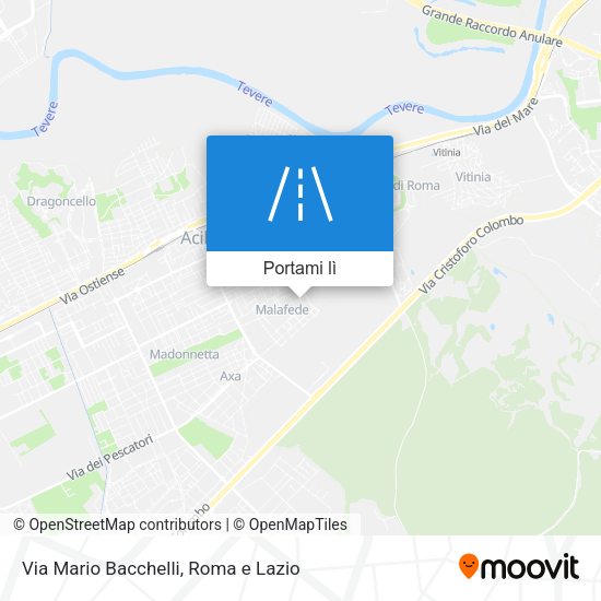 Mappa Via Mario Bacchelli