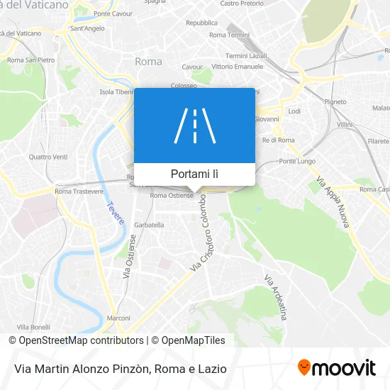 Mappa Via Martin Alonzo Pinzòn