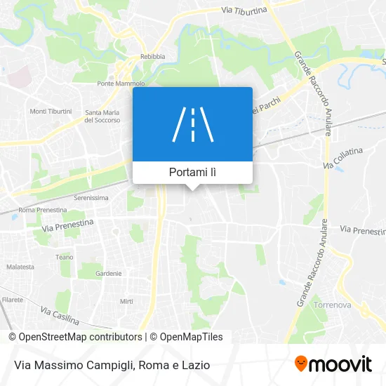 Mappa Via Massimo Campigli