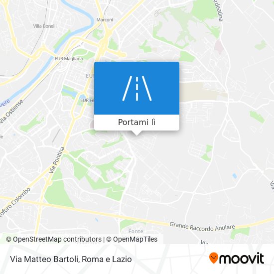 Mappa Via Matteo Bartoli