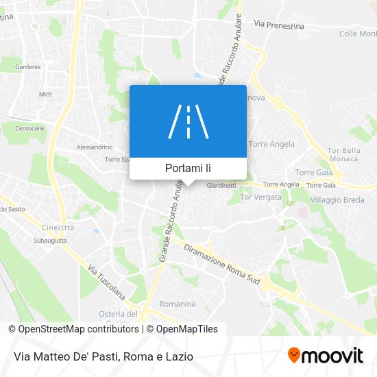 Mappa Via Matteo De' Pasti