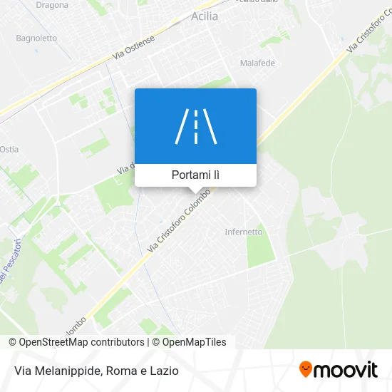 Mappa Via Melanippide