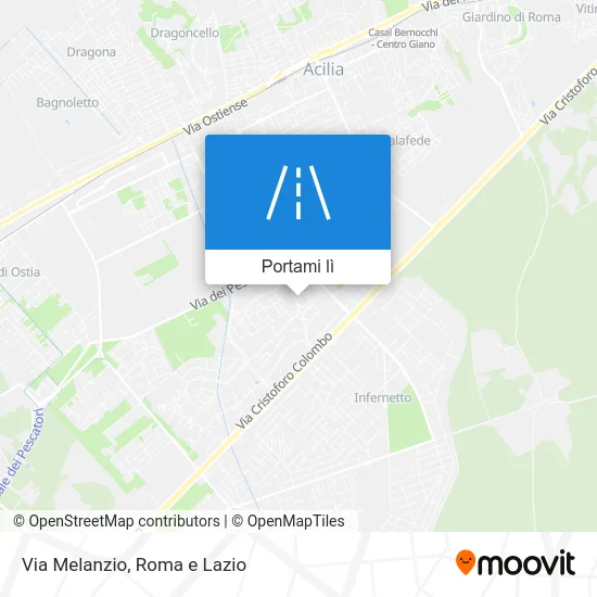 Mappa Via Melanzio