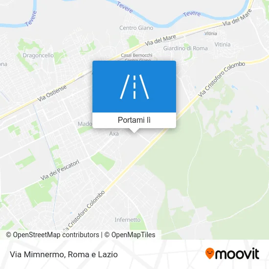 Mappa Via Mimnermo