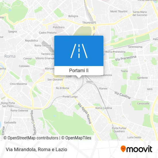Mappa Via Mirandola
