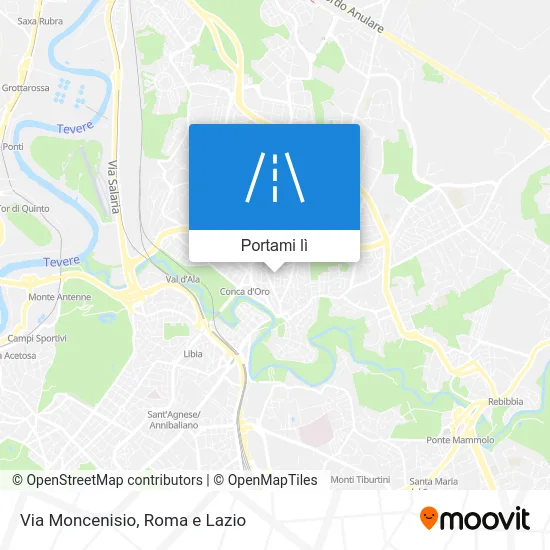 Mappa Via Moncenisio