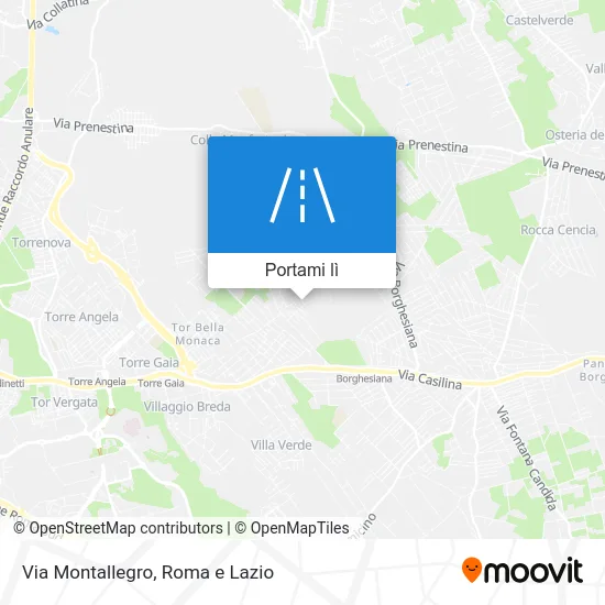 Mappa Via Montallegro
