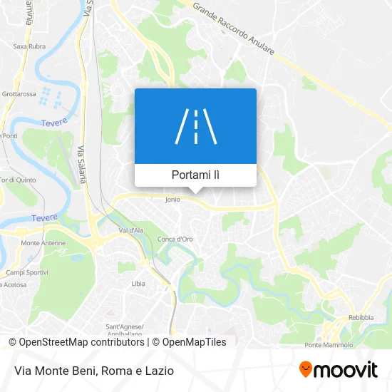 Mappa Via Monte Beni