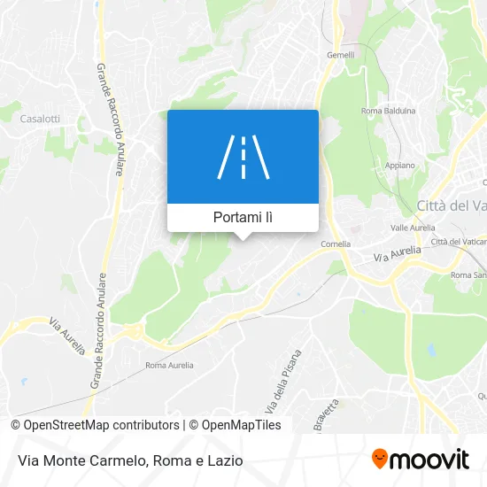 Mappa Via Monte Carmelo
