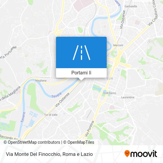 Mappa Via Monte Del Finocchio