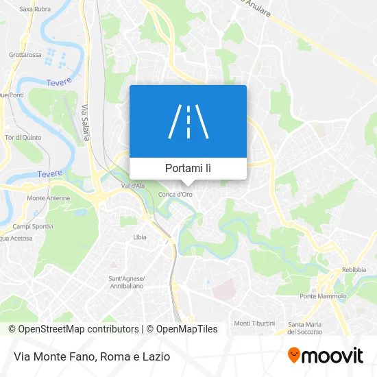 Mappa Via Monte Fano