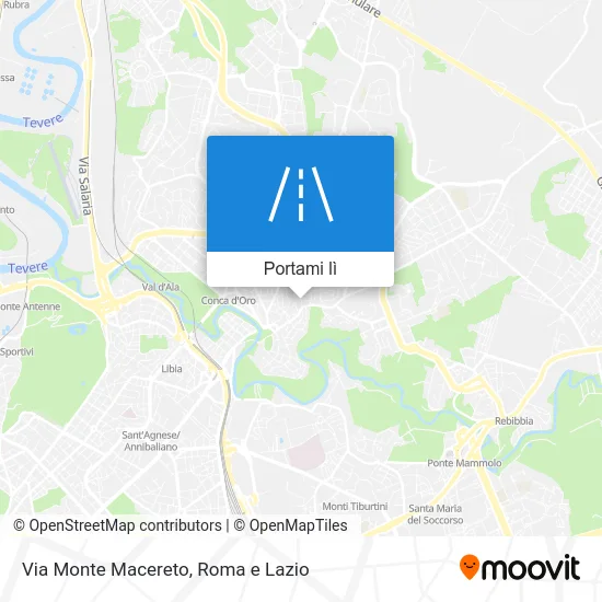 Mappa Via Monte Macereto