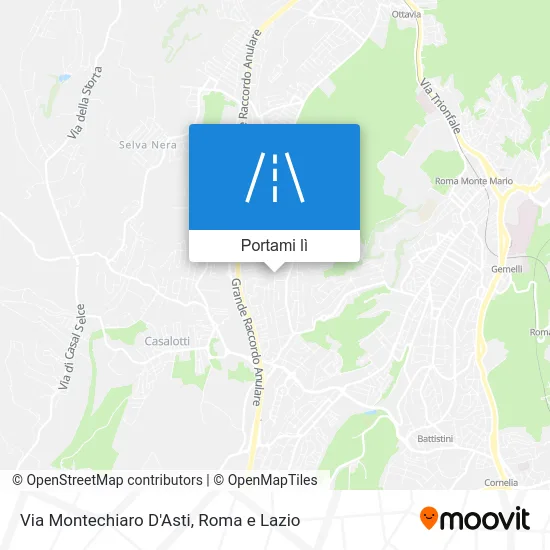 Mappa Via Montechiaro D'Asti