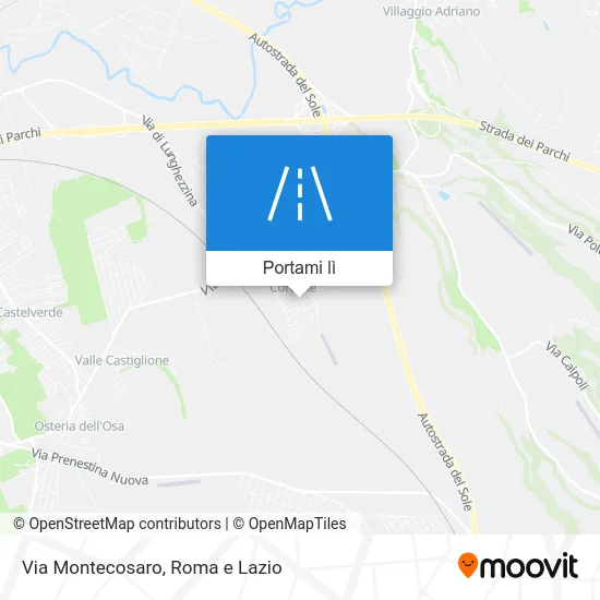 Mappa Via Montecosaro
