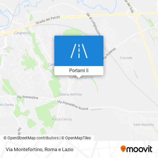 Mappa Via Montefortino