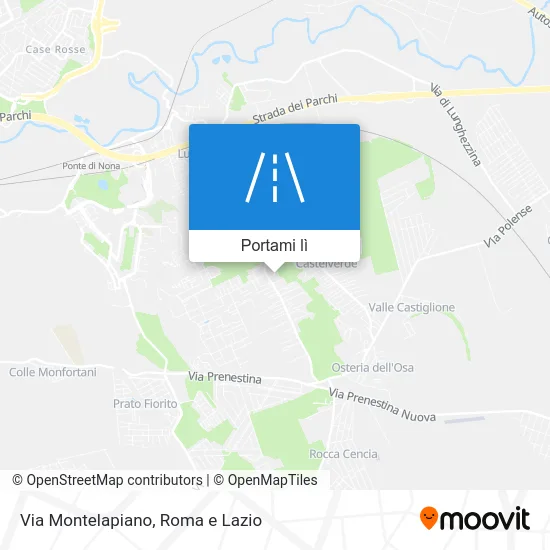 Mappa Via Montelapiano