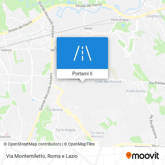 Mappa Via Montemiletto