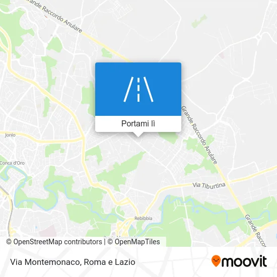 Mappa Via Montemonaco