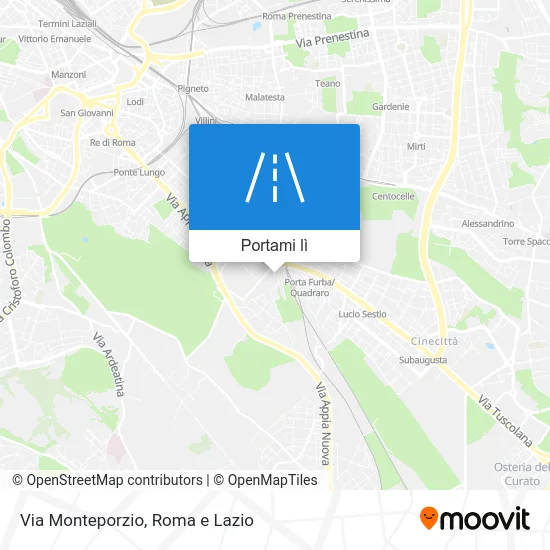 Mappa Via Monteporzio
